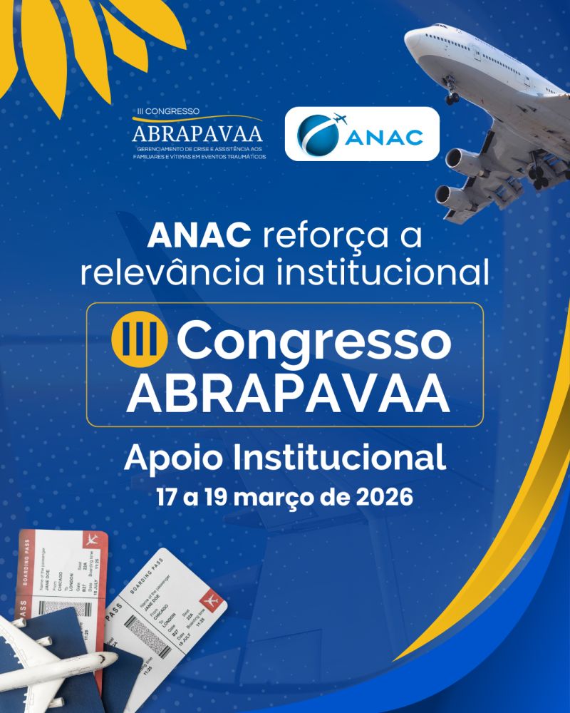III Congresso ABRAPAVAA conta com o Apoio Institucional da ANAC